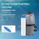 Cielvita CV460 4 oz Media Pool Filter Cartridge Replacement for Jandy CV460, CL460, Replaces Pleatco PJAN115, Unicel C-7468, Filbur FC-0810, Jandy A0558000, R0554600, NSF/ANSI 50 Certified, 460 sq.ft
