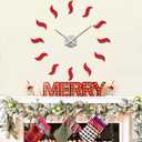 VANGOLD Large Wall Clocks for Living Room Decor, Modern Silent Wall Clock for Wall DIY Size Adjustable Easy Installation, Large Wall Clock Used for Decoration in Kitchen, Living Room, Classroom (Red)