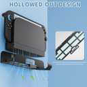 FUNDIARY Wall Mount for Nintendo Switch 2, Metal Wall Mount Kit Shelf Accessories for Switch 2 Console & Pro Controller with Grips Brackets, 3 Wall Anchor, 3 Screw, 1 Hook and 1 Screwdriver - Black