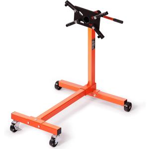 VEVOR Engine Stand, 750 lbs (3/8 Ton) Rotating Engine Motor Stand with 360 Degree Adjustable Head, Cast Iron Motor Hoist Dolly, 4-Caster, 4 Adjustable Arms, for Vehicle Maintenance, Auto Repair