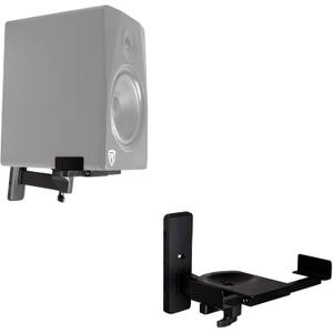 Rockville RHSB8 Adjustable Wall Mount Speaker Brackets (Pair), 180-Degree Swivel, 10-Degree Tilt, 40lb Capacity, Perfect for Home Theater and Studio Monitors