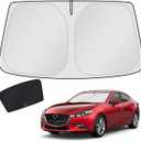 KUST Windshield Sun Shade for Mazda 3 2014 2015 2016 2017 2018 Mazda3 Accessories Hatchback/Sedan Custom Fit Sunshade Foldable Sun Visor Protector Blocks UV Rays Keep Your Car Cooler