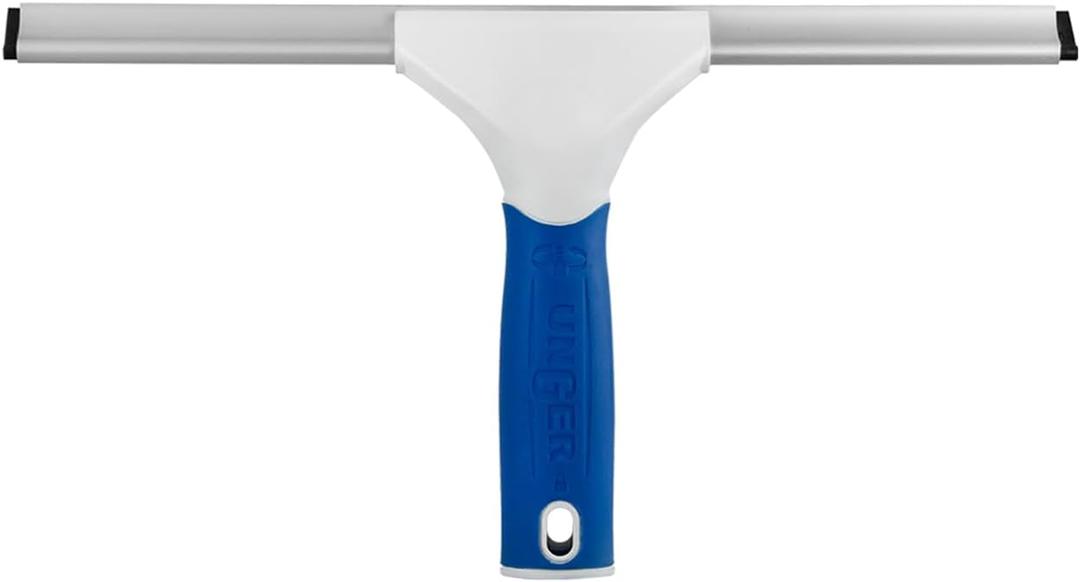 Unger 12 Glass & Surface Squeegee  Multipurpose Rubber Blade Squeegee for Shower Glass, Window Cleaning, Professional Grade Cleaning Tool for The Home