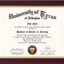 GMFrames 8.5x11 Wood Diploma Frame, Tempered Glass, Cherry Finish with Gold Trim