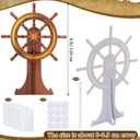 DoubleFill 4 Feet Ship Wheel Cardboard Cutout Nautical Party Decorations Stand up Large Captain Wheel Photo Props Back Drops for Pirate Nautical Party Home Outdoor Decor