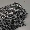 Collive Hallway Runner Rug, 2' x 5' Soft Washable Kitchen Runner Rug, Black Contemporary Modern Laundry Room Rugs Indoor Hand-Woven Cotton Carpet for Bedroom Entryway Front Door Farmhouse