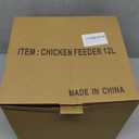 Chicken Feeder No Waste 20 lb with 4 Ports, Rain Proof Gravity Feed Chick Feeders Bucket (Blue)