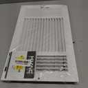 HVAC Premium 14''w X 8''h 3-Way AIR Supply Grille - Vent Cover & Diffuser - Flat Stamped Face - White [Outer Dimensions: 15.75''w X 9.75''h]