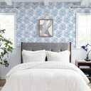 Safiyya 393"x17.3" Peel and Stick Wallpaper Blue and White Contact Paper Geometric Wallpaper Self Adhesive Removable Wallpaper for Bedroom Covering Vinyl Rolls