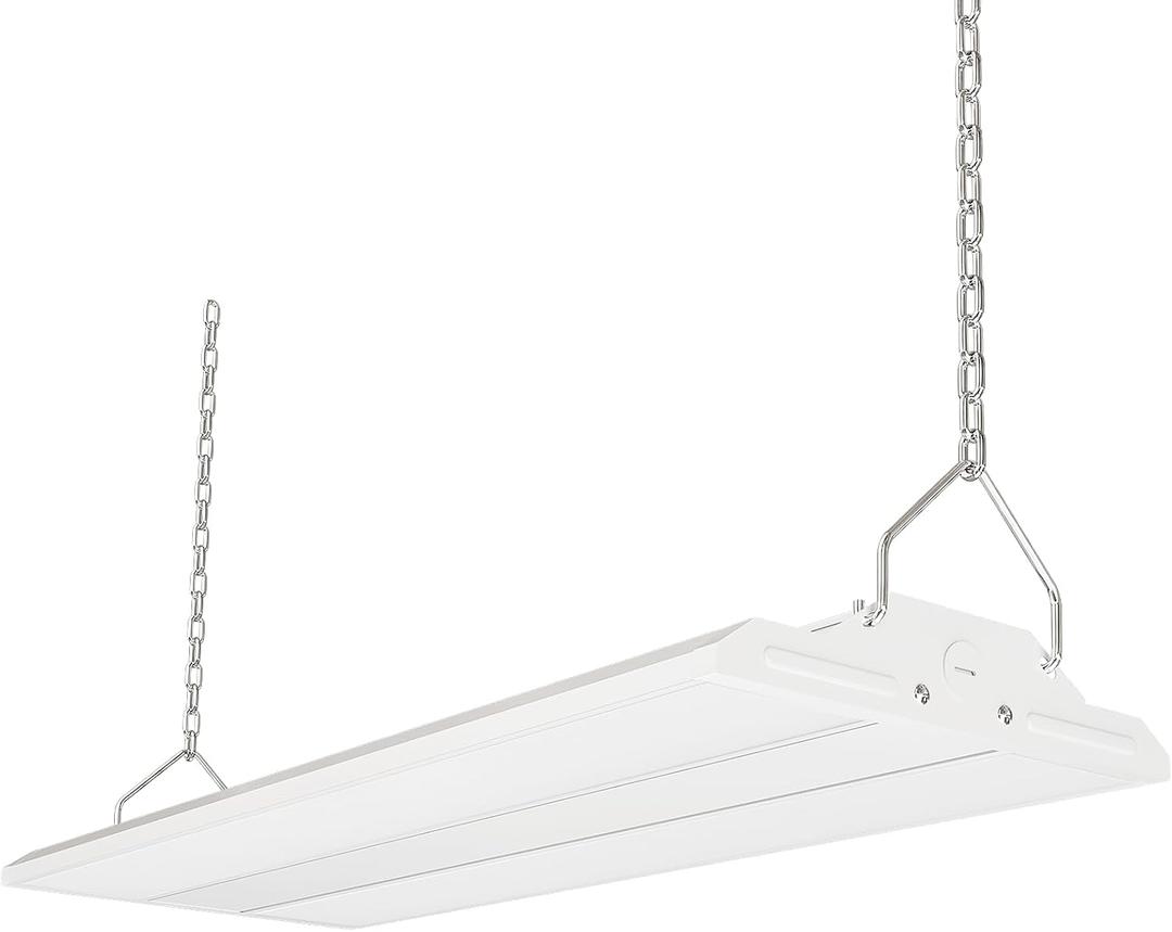 High Bay LED Shop Light 150W 22500LM 0-10V Dimmable 5000K Daylight | 120-277V 1.35 FT Commercial LED Linear High Bay Lights for Warehouse Workshop Supermarket Stadium Library,ETL1 Pack-New
