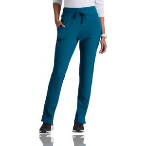 BARCO One Uplift Classic Fit Tapered Leg Scrub Pant for Women 5-Pocket, Mid-Rise Scrub Bottoms with 360 Spandex Stretch (Small, Bahama)