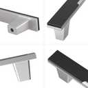 Haliwu 20 Pack 5 Inch Brushed Nickel and Black Cabinet Handles, 2 Tone Silver Drawer Pulls, Zinc Alloy Cabinet Hardware for Kitchen Cupboard Bathroom Dresser