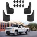 BDFHYK Mud Flaps Splash Guards Compatible with Silveado 1500 (2014-2018), for Silverado 1500 LD (2019), for Silverado 2500 3500 (2015-2019) Without Fender Flares