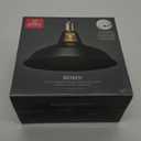 GLOBE Electric 65712 Robin 1-Light Plug-in or Hardwire Pendant, Satin Black, Antique Brass Accents, 15ft Black Woven Fabric Cord, in-Line On/Off Rocker Switch