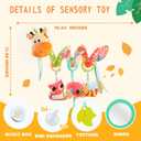 Jollybaby Crib Stroller Car Seat Toys for Baby 0-3-6-9-12 Months, Tummy Time Hanging Sensory Toys for Newborn with Music Box and Teether, Spiral Carseat Toy for Infant Boys Girls Gifts (Yellow)