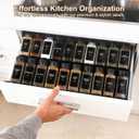 36Pcs Spice Jars Containers with Labels，4oz Black Seasoning Bottles with Shaker Lids for Rack, Cabinet, Drawer,Empty Square Condiment Pots (36, Black)