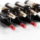 Yieach 2 Tier Stackable Wine Racks Countertop,Sturdy and Durable Wine Rack Free Standing Floor for Inside Cabinet,Clear Water Bottle Organizer and Wine Storage Racks Holder for Pantry,Table,Kitchen