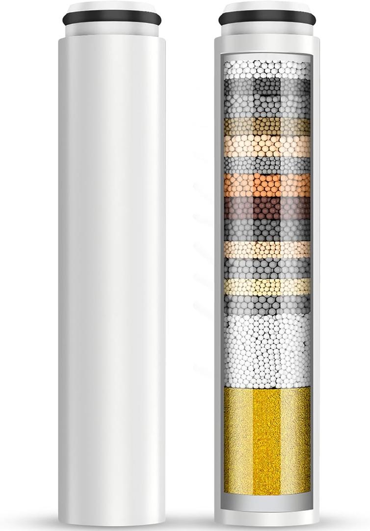 Cobbe 2 Pack Replacement Filters for Handheld Shower Head - Water Softener Filters Beads for Hard Water - Remove Chlorine - Reduces Dry Itchy Skin (CF1101)