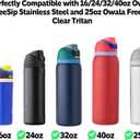 Replacement Lid for Owala Freesip, One Button Water Bottle Top Replacement Cap Compatible with Owala Cup 16oz 24oz 32oz 40oz, Leakproof Replacement Lids AccessoryBPA-Free (Black)