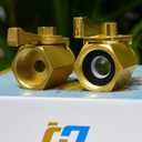 HQMPC Super Heavy Duty 3/4" Brass Shut Off Valve Garden Hose Shut Off Valve Garden Hose Connector