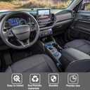 for Ford Bronco Sport Accessories 2021 2022 2023 2024 (No for Bronco) Aluminum Alloy Knob Covers - AC, Air Vent, Headlight Volume Tune Trim 4WD Knob Gear Shift Switch Button Covers 11Pcs (Blue)