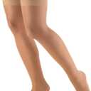 Truform Sheer Compression Stockings, 8-15 mmHg, Women's Thigh High Length, 20 Denier, Beige, Small