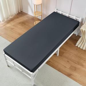 VACVELT Cot Fitted Sheet, 31 x 75 Inch Charcoal Black Cot Sheets, Ultra Soft and Breathable Microfiber Bed Cover Snug Fit for Narrow Twin/RV Bunk/Camper Bunk/Guest Beds/Trifold Mattress VACVELT Cot Fitted Sheet, 31 x 75 Inch Charcoal Black Cot Sheets, Ultra Soft and Breathable Microfiber Bed Cover Snug Fit for Narrow Twin/RV Bunk/Camper Bunk/Guest Beds/Trifold Mattress