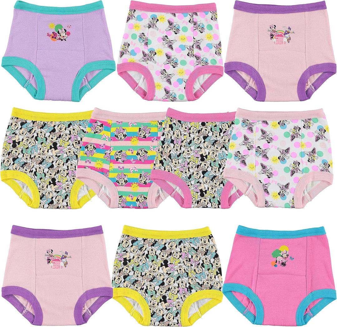 Disney Girls' Minnie Mouse Potty Training Pants 10-PK, Minnie Training, 3T