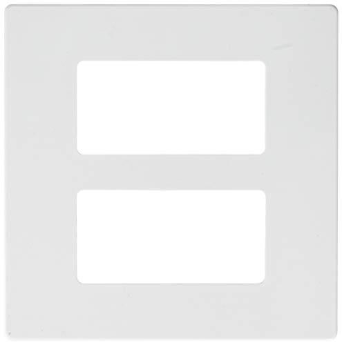 Morris 80906 Decorative Screwless Wall Plate, 2 Gang, White
