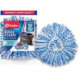 O-Cedar EasyWring RinseClean Spin Mop Microfiber Refill, 1-Pack, Blue