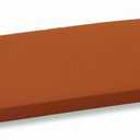 Pillow Perfect Monti Chino Solid Indoor/Outdoor Wicker Patio Sofa/Swing Cushion, Weather and Fade Resistant, 18" x 45", Burnt Orange