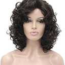 Lydell Short Length Chestnut Brown Afro Curl Full Synthetic Wig Women Wigs (Chestnut Brown)