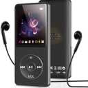 MP3 Player with Bluetooth and Speaker, 32GB MP3 Music Player, Up to 128GB Storage Extension, Portable and Multifunctional MP3 Players with FM Radio, Inlcuding Earphones, Supports Shuffle Music Playing (Black)