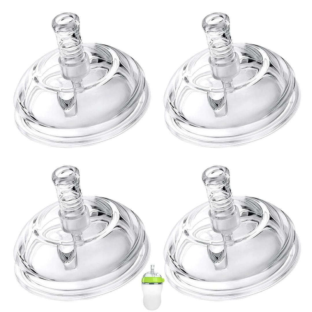 Straw Sippy Cup Nipples for Comotomo Baby Bottles and Gen 2, Transition Cup Food Grade Silicone Soft Nipple, 8m+, Pack of 4