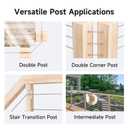 LuckIn 120 Pack Stainless Steel Protector Sleeves Cable Railing Hardware Kit for 1/8" Wire Rope Deck Cable Railing, Wood Posts, T316 Marine Grade Cable Railing Protective Sleeves