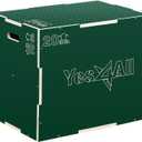 Yes4All 3 in 1 Non-Slip Wooden Plyo Box, Step Up Box for Workout, Plyometric Jump Box for Skipping, Jumping, Lunges, Squats, Dips