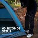 MOON LENCE Pop Up Camping Tent, 3-4 Person Portable Automatic Instant Tent Windproof for Camping, Hiking, Mountaineering