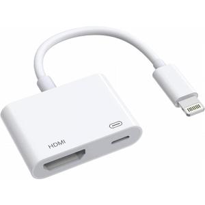 [Apple MFi Certified] Apple Lightning to HDMI Adapter for iPhone to TV, 1080P Digital AV Adapter 4K Sync Screen Connector Cable Compatible for iPhone 14 13 12 11 XS XR X 8 to HDTV Projector Monitor