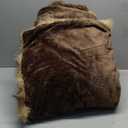 GEMBED Fluffy Faux Fur Throw Blanket  Super Soft Warm Thick Plush Blanket for Bed, Couch & Office, Cozy Fuzzy Throw with Flannel Backing,60"x80", Brown