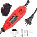 Finderomend Electric Handheld Chainsaw Grinding Machine Sharpener, 110 Volts 130W Portable Handheld Universal Chain Teeth Sharpening Tool, Extra 3 Diamond Bits Outdoor Grinding Machine File Tools
