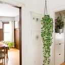 Hollyone Artificial Hanging Plants 6FT Fake Ivy Vine Faux Ivy Leaves Hanging Plant Greenery for Wall House Room Patio Indoor Outdoor Home Shelf Office Wedding Decor