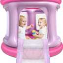 Bounce House,Ball Pit for Toddlers, Inflatable Bouncy House with Pump,Indoor&Outdoor Baby Bouncer with Safety Net,30 Pit Ball,Mini Bubble Bounce House for 2 Toddlers 1-3