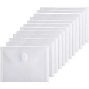 12 Pack Clear Die & Stamp Storage Bag Transparent Plastic Folders for Cutting Dies Stencil Embossing Crafts for DIY Scrapbooking Paper Card Craft Organizer Holder (5.5x 7.5 Inch- 12pcs)