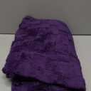 Linecooo Deep Purple Fleece Throw Blanket 50”×60” for Couch Sofa Bed, Super Soft Cozy Plush Microfiber Flannel Blanket with 3D Checkered Design Lightweight for Adults, Woman, Girls