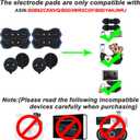MASTOGO Wireless TENS Unit Electrode Pads Combo Set 8-Pack Multi-Size Electrodes, Reusable & Latex-Free Replacement Pads for Wireless TENS Units, 3.5mm Snap Connectors (for Multi-Site Pain Relief)