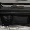 SPORT BEATS Stadium Seats with Back Support Bleacher Chairs with Back and Cushion Thick Padded Bleacher Seats Includes Shoulder Strap (Black)