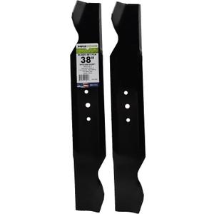 Maxpower 561513B 2 Blade Set for Many 38 in. Cut MTD, Cub Cadet, Troy-Bilt Mowers Replaces OEM #'s 742-0322, 742-0472, 942-0493, 50-2615, Black