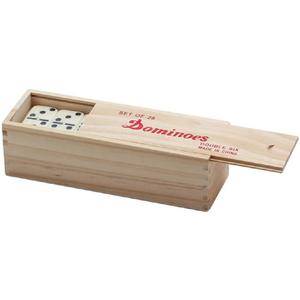 CHH 2311SW Double 6 Jumbo Ivory Domino with Spinners in Wooden Case, 8.75-inch Length