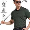 TELALEO 4/5 Pack Mens Polo Shirts Quick Dry Short Sleeve Golf T Shirt Performance Moisture Wicking Casual Workout (L)
