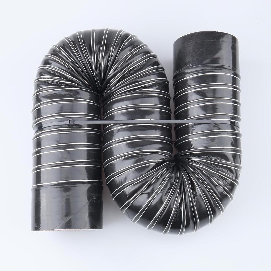 AC PERFORMANCE 3.5" ID Silicone Flexible Brake Cooling Air Ducting Induction Intake Pipe Hose with Cuff, Length 1 Meter (3.3 Feet), Black